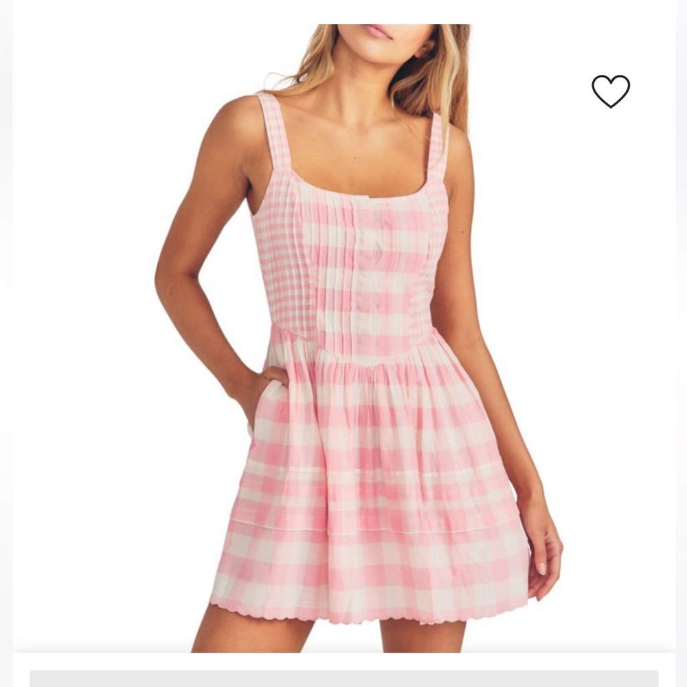 LoveShackFancy Chennedy pleated gingham cotton dress